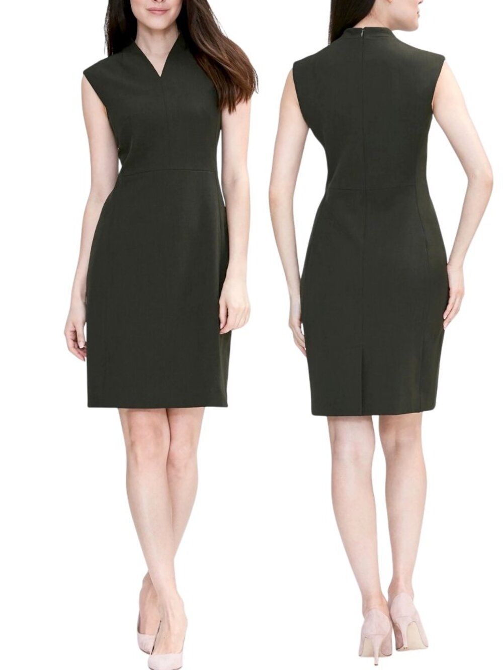 NWOT M.M. LaFleur The Aditi Dress 16 Sleeveless Shift Dark Pine